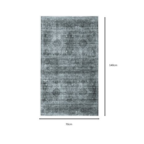 Lizzely Garden & Living Vloerkleed vintage 70x140cm blauw zwart perzisch oosters tapijt