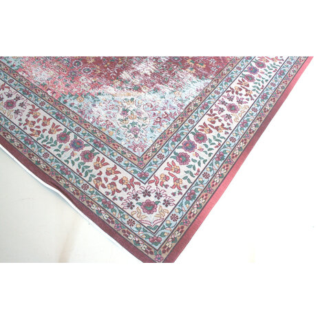 Lizzely Garden & Living Vloerkleed vintage 70x140cm donkerrood perzisch oosters tapijt