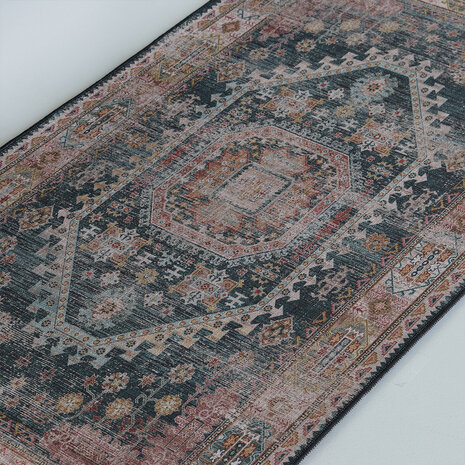 Lizzely Garden & Living Vloerkleed vintage 70x140cm rood blauw perzisch oosters tapijt