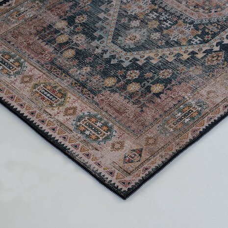 Lizzely Garden & Living Vloerkleed vintage 70x140cm rood blauw perzisch oosters tapijt