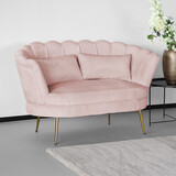 Lizzely Garden & Living Zitbank Belle 2 zits velvet roze bankstel 140cm stof incl. 2 kussens bank Lizzely Garden & Living Zitbank Belle 2 zits velvet roze bankstel 140cm stof incl. 2 kussens bank