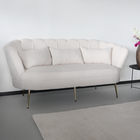 Zitbank Belle 3 zits teddy wit bankstel 180cm stof bankstel incl. 3 kussens bank Zitbank Belle 3 zits teddy wit bankstel 180cm stof bankstel incl. 3 kussens bank