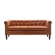 Lizzely Garden & Living Zitbank Chesterfield Nico 3 zits cognac 176cm bankstel Lizzely Garden & Living Zitbank Chesterfield Nico 3 zits cognac 176cm bankstel