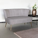 Lizzely Garden & Living Zitbank Rilaan 2 zits velvet lichtgrijs bankstel 130cm Lizzely Garden & Living Zitbank Rilaan 2 zits velvet lichtgrijs bankstel 130cm