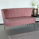 Lizzely Garden & Living Zitbank Rilaan 2 zits velvet oud roze bankstel 130cm Lizzely Garden & Living Zitbank Rilaan 2 zits velvet oud roze bankstel 130cm