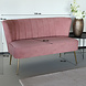 Lizzely Garden & Living Zitbank Rilaan 2 zits velvet oud roze bankstel 130cm Lizzely Garden & Living Zitbank Rilaan 2 zits velvet oud roze bankstel 130cm
