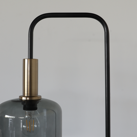 Lizzely Garden & Living Industriële vloerlamp Zakkie staande lamp zwart goud