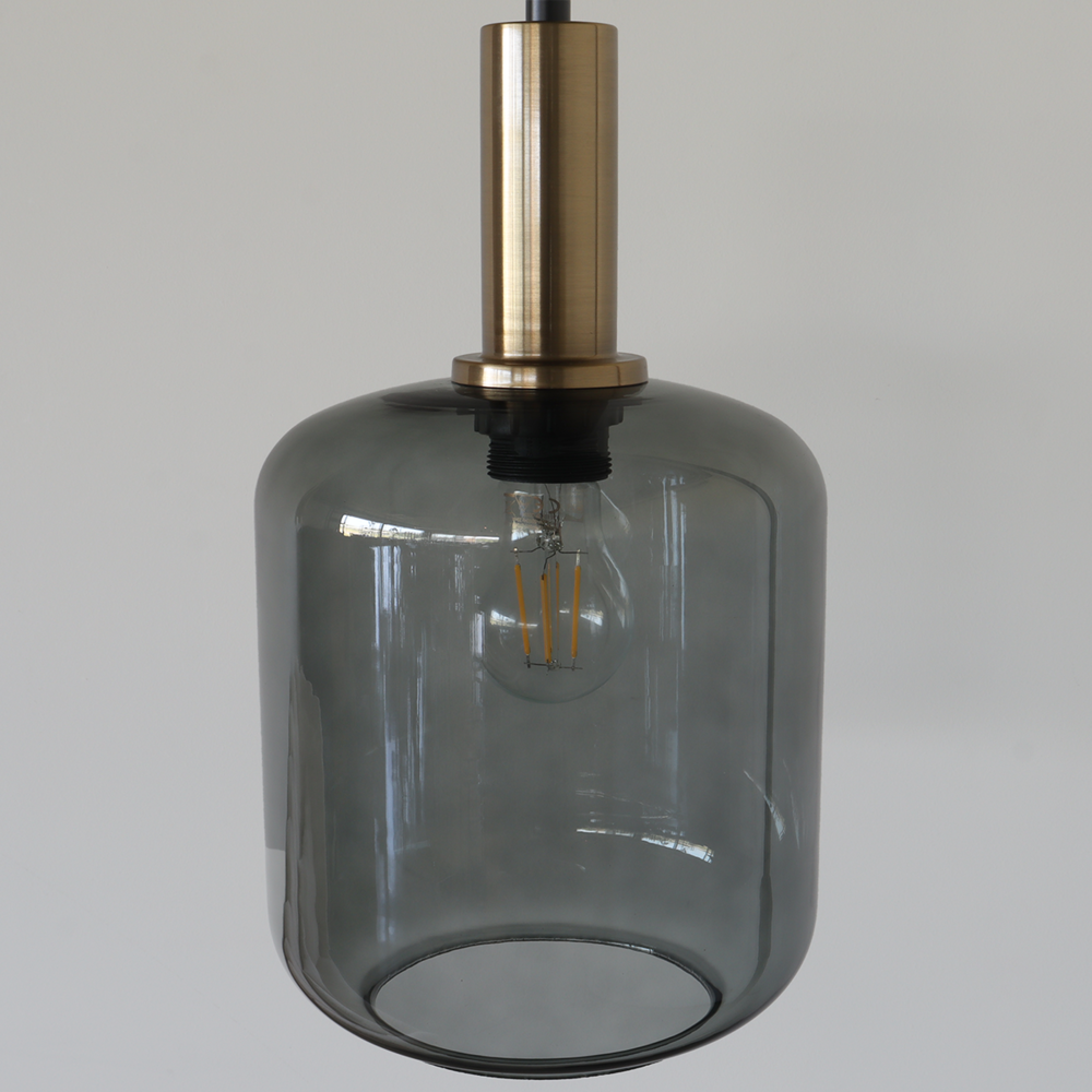 Industriële vloerlamp Zakkie staande lamp zwart goud