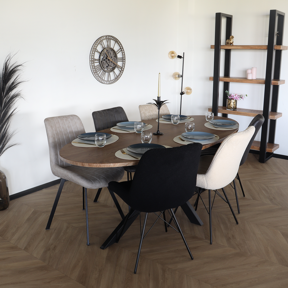 Eettafel ovaal 210cm Rato bruin ovale tafel Eettafel ovaal 210cm Rato bruin ovale tafel