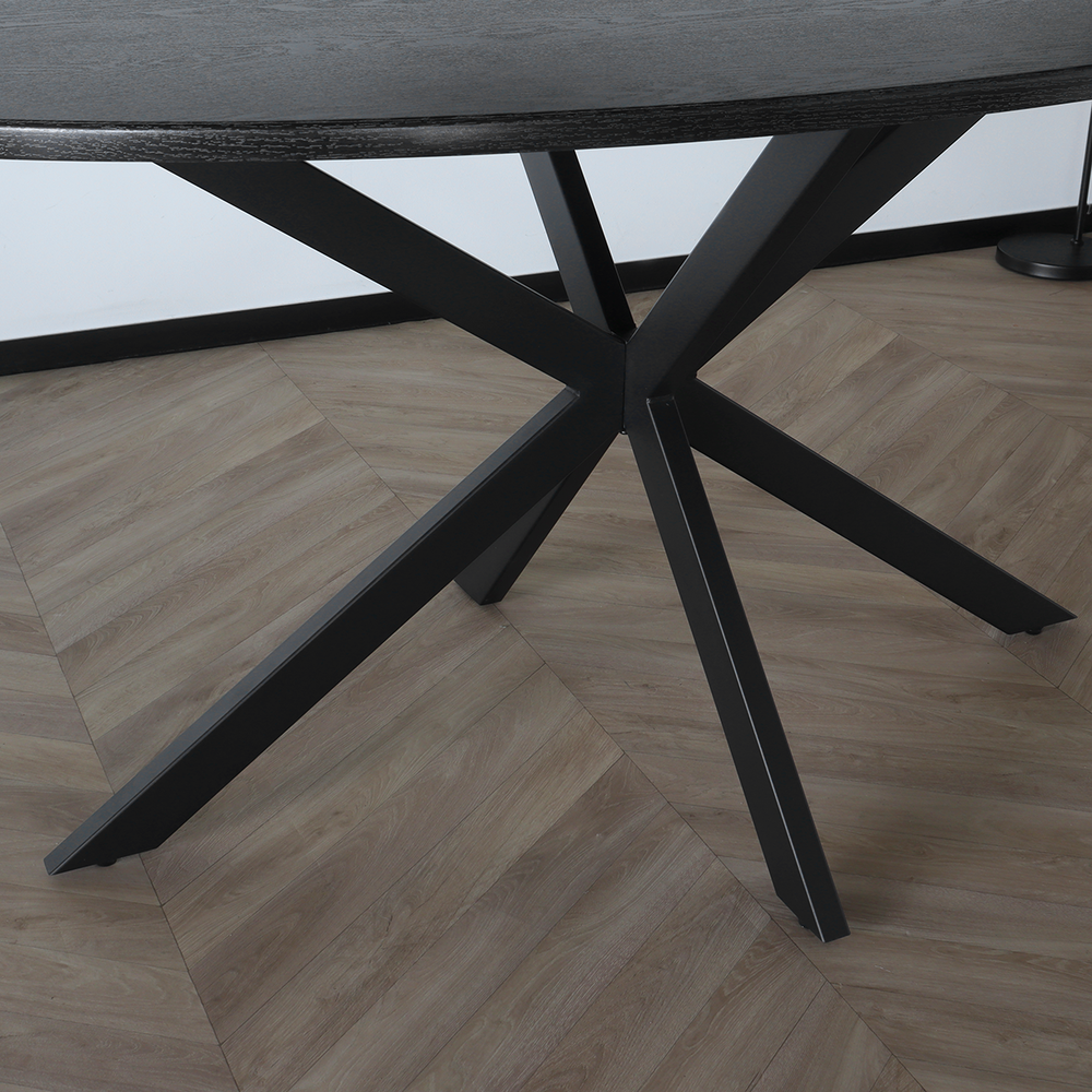 Eettafel ovaal 160cm Rato zwart ovale tafel Eettafel ovaal 160cm Rato zwart ovale tafel