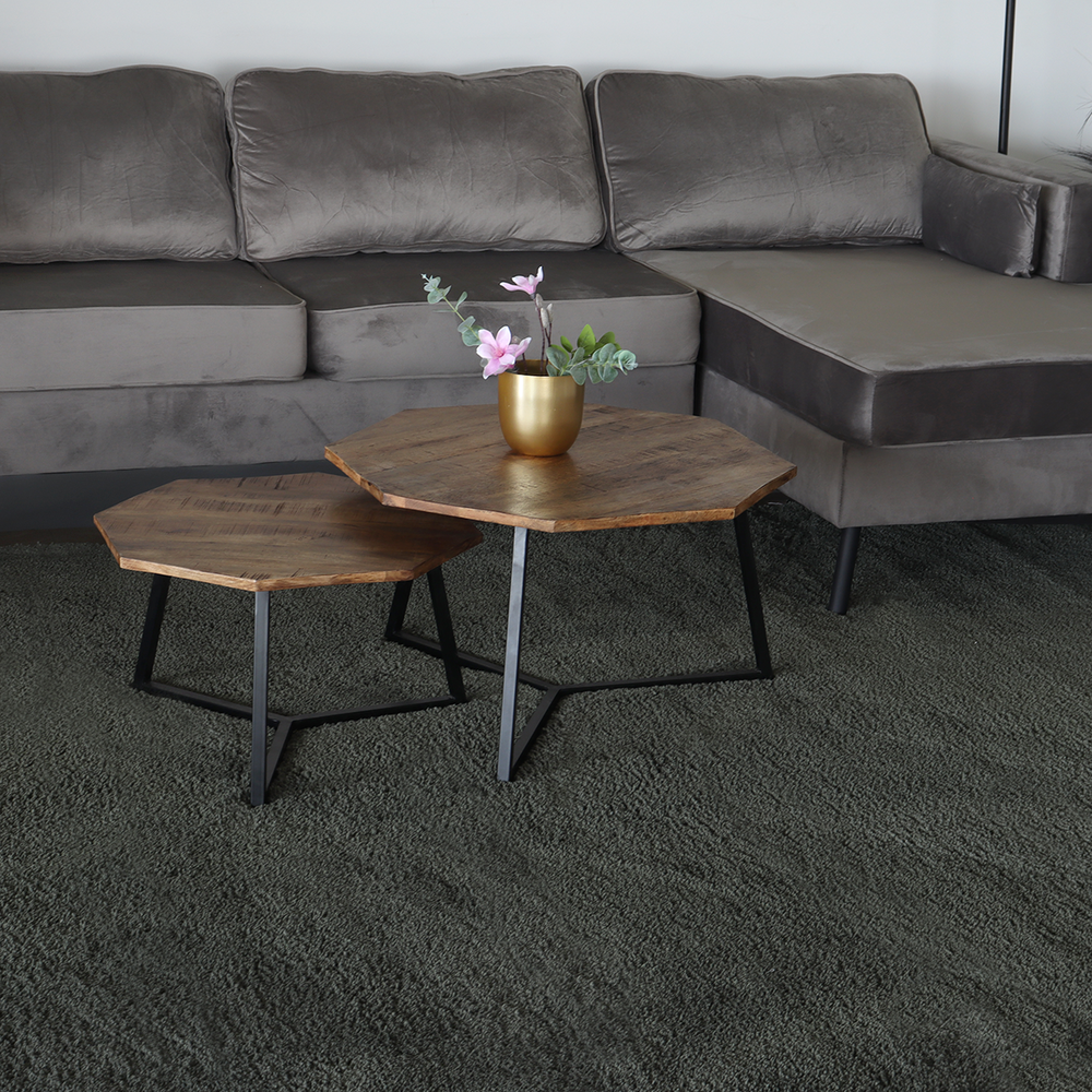 Vloerkleed 230x340cm groen hoogpolig Avelyn fluffy vloerkleed Vloerkleed 230x340cm groen hoogpolig Avelyn fluffy vloerkleed