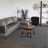 Lizzely Garden & Living Vloerkleed 200x290cm grijs hoogpolig Darcio fluffy vloerkleed