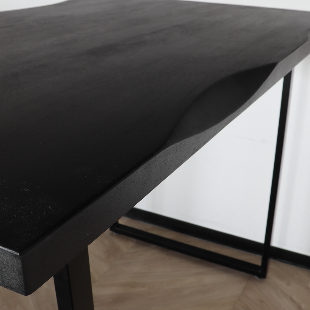 Bartafel mangohout zwart Loisa 140x90x95 industrieel mango bar tafel Bartafel mangohout zwart Loisa 140x90x95 industrieel mango bar tafel