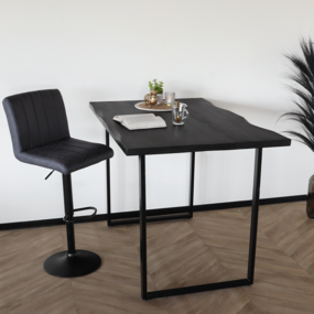 Lizzely Garden & Living Bartafel mangohout zwart Loisa 140x90x95 industrieel mango bar tafel Lizzely Garden & Living Bartafel mangohout zwart Loisa 140x90x95 industrieel mango bar tafel