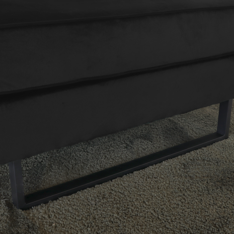 Lizzely Garden & Living Hoekbank design Puckerto 290cm bank velvet zwart hoek loungebank links bankstel