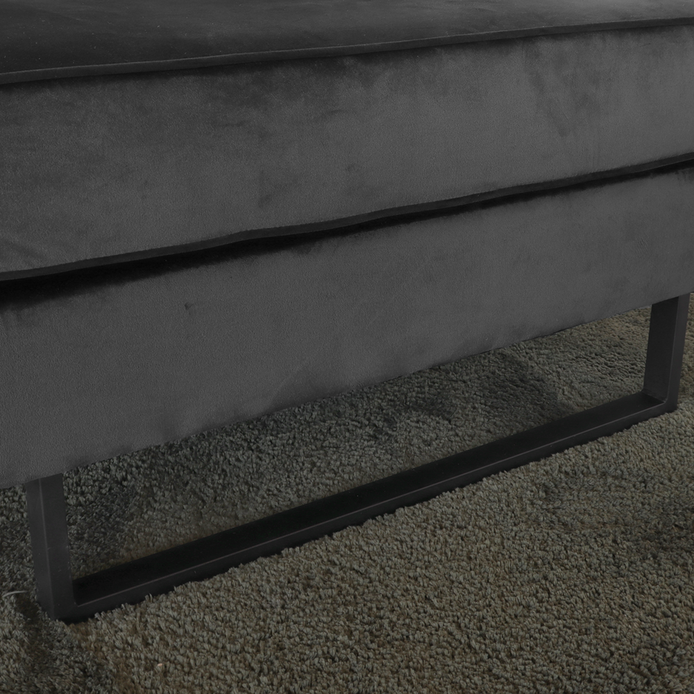 Hoekbank design Puckerto 290cm bank velvet antraciet hoek loungebank links bankstel Hoekbank design Puckerto 290cm bank velvet antraciet hoek loungebank links bankstel