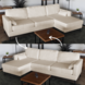 Lizzely Garden & Living Hoekbank design Lizza 270cm bank beige teddy loungebank zowel links als rechts bankstel Lizzely Garden & Living Hoekbank design Lizza 270cm bank beige teddy loungebank zowel links als rechts bankstel
