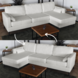 Lizzely Garden & Living Hoekbank design Lizza 270cm bank wit teddy loungebank zowel links als rechts bankstel Lizzely Garden & Living Hoekbank design Lizza 270cm bank wit teddy loungebank zowel links als rechts bankstel