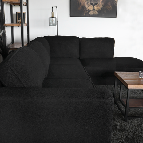 Lizzely Garden & Living Hoekbank design Puckerto 290cm bank teddy zwart hoek loungebank rechts bankstel Lizzely Garden & Living Hoekbank design Puckerto 290cm bank teddy zwart hoek loungebank rechts bankstel
