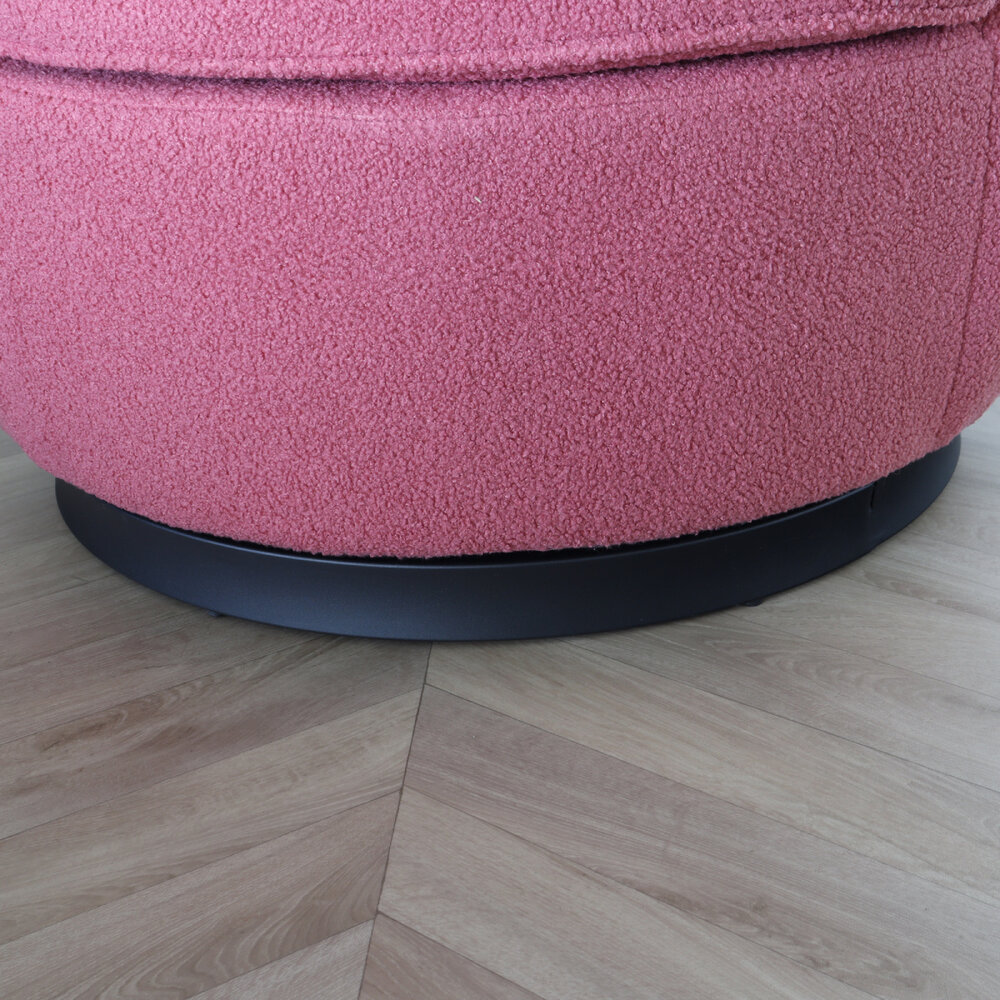 Fauteuil Daphne teddy oud roze draaibare fauteuil Fauteuil Daphne teddy oud roze draaibare fauteuil