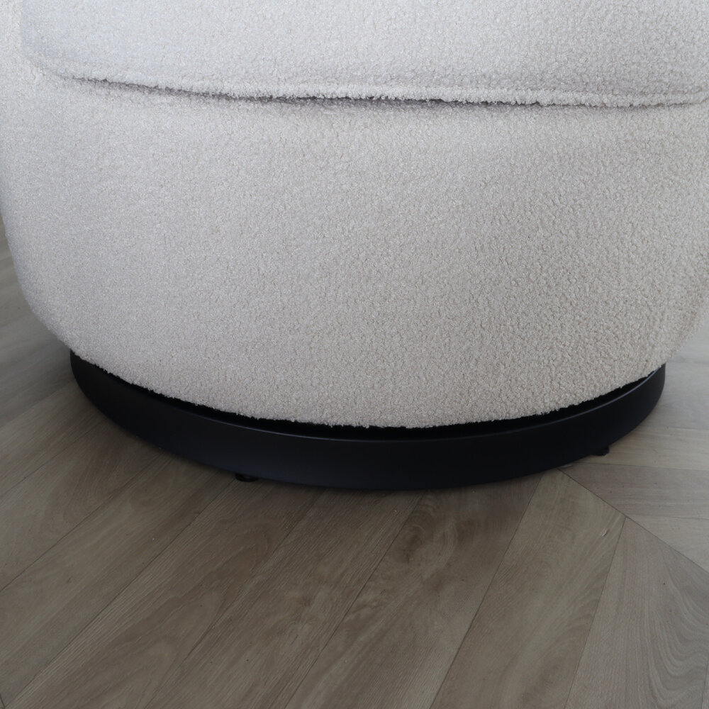 Fauteuil Daphne teddy beige draaibare fauteuil Fauteuil Daphne teddy beige draaibare fauteuil