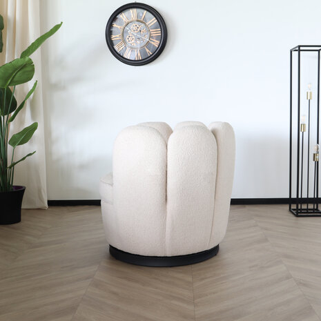 Lizzely Garden & Living Fauteuil Daphne teddy beige draaibare fauteuil Lizzely Garden & Living Fauteuil Daphne teddy beige draaibare fauteuil
