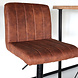 Lizzely Garden & Living Tweedekans model: Barkruk Anel met rugleuning: cognac barstoel met zwart onderstel Lizzely Garden & Living Tweedekans model: Barkruk Anel met rugleuning: cognac barstoel met zwart onderstel
