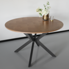 Eettafel rond visgraat Ozzy bruin 120cm ronde tafel Eettafel rond visgraat Ozzy bruin 120cm ronde tafel