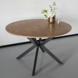 Lizzely Garden & Living Eettafel rond visgraat Ozzy bruin 120cm ronde tafel Lizzely Garden & Living Eettafel rond visgraat Ozzy bruin 120cm ronde tafel