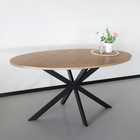 Eettafel ovaal visgraat 160cm Obie bruin ovale tafel Eettafel ovaal visgraat 160cm Obie bruin ovale tafel