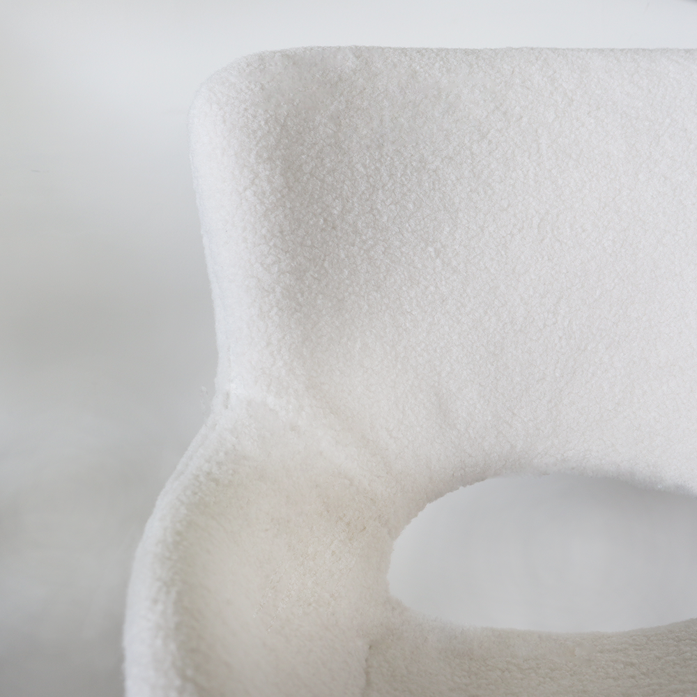 Barkruk industrieel Maike wit teddy barstoel Barkruk industrieel Maike wit teddy barstoel