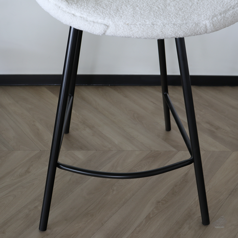 Lizzely Garden & Living Barkruk industrieel Maike wit teddy barstoel Lizzely Garden & Living Barkruk industrieel Maike wit teddy barstoel