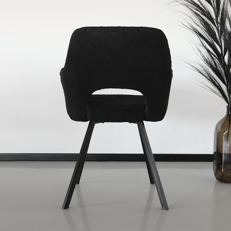 Lizzely Garden & Living Eetkamerstoel Joeri zwart teddy eetstoel design Lizzely Garden & Living Eetkamerstoel Joeri zwart teddy eetstoel design