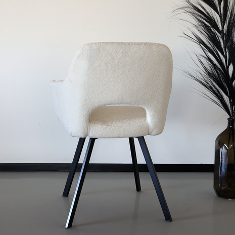 Lizzely Garden & Living Eetkamerstoel Joeri wit teddy eetstoel design Lizzely Garden & Living Eetkamerstoel Joeri wit teddy eetstoel design