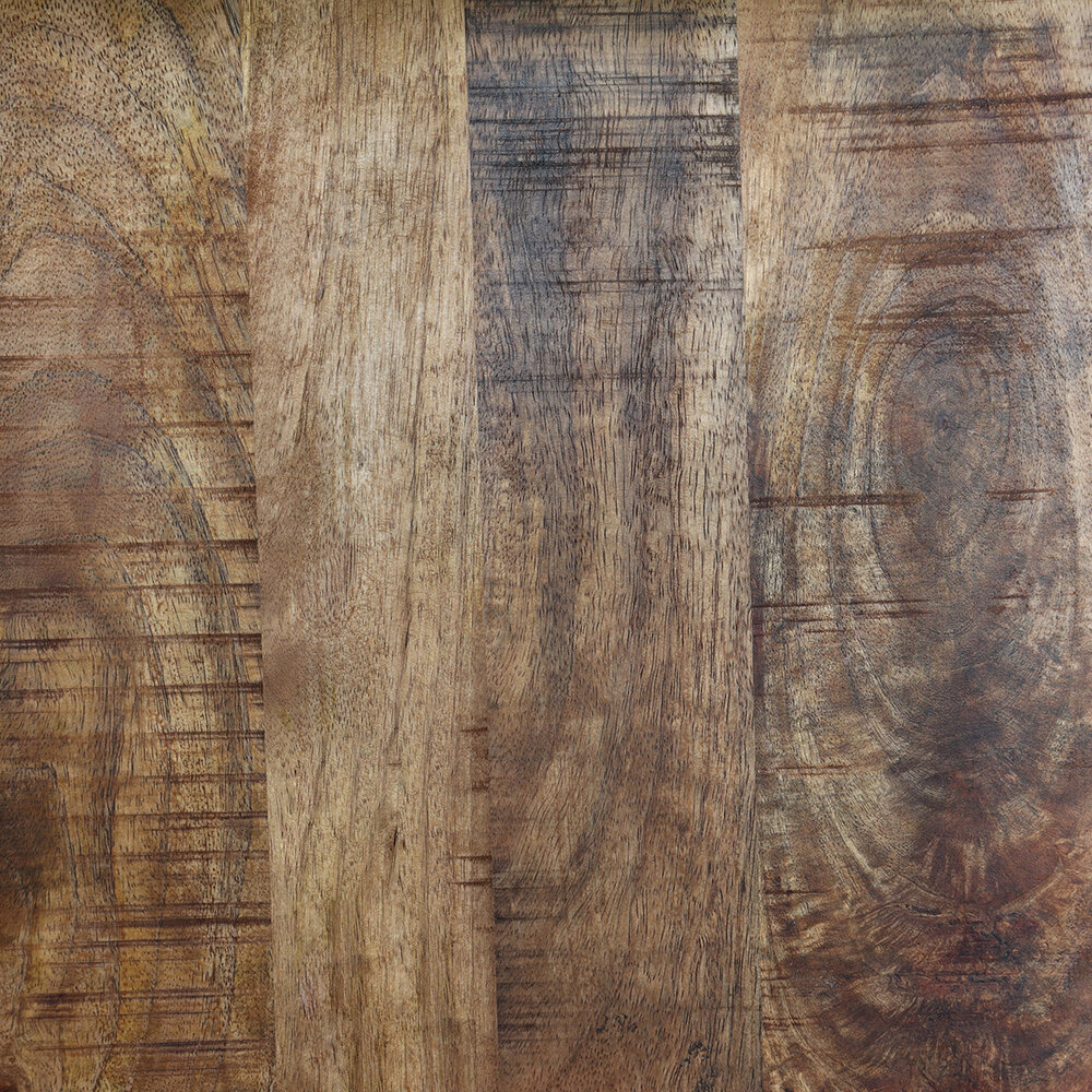 Kast bruin industrieel Xavi mangohout 180cm hoog vakkenkast wandkast