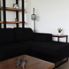 Lizzely Garden & Living Hoekbank design Darsiono 280cm bank zwart teddy loungebank zowel links als rechts bankstel Lizzely Garden & Living Hoekbank design Darsiono 280cm bank zwart teddy loungebank zowel links als rechts bankstel