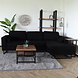 Lizzely Garden & Living Hoekbank design Darsiono 280cm bank zwart teddy loungebank zowel links als rechts bankstel Lizzely Garden & Living Hoekbank design Darsiono 280cm bank zwart teddy loungebank zowel links als rechts bankstel