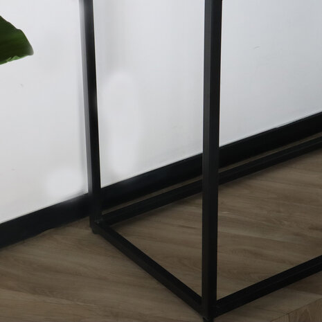 Lizzely Garden & Living Bijzettafel mangohout Mats 90cm bruin industrieel side table Lizzely Garden & Living Bijzettafel mangohout Mats 90cm bruin industrieel side table