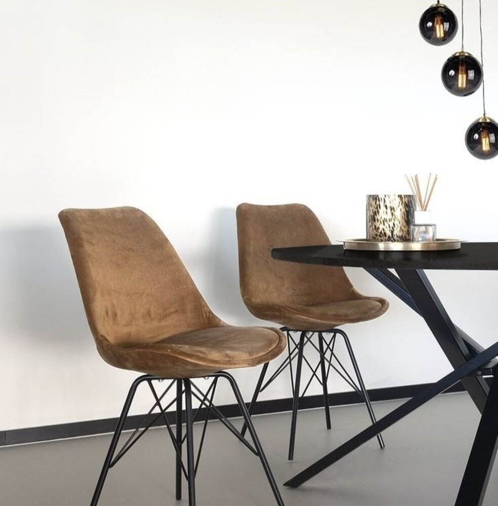 Tweedekans model: Eettafel rond Ronsi Antoinette zwart 130cm ronde tafel