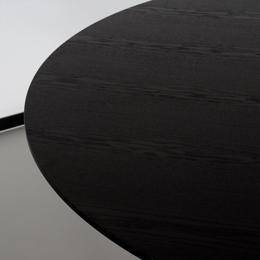 Tweedekans model: Eettafel rond Ronsi Antoinette zwart 130cm ronde tafel