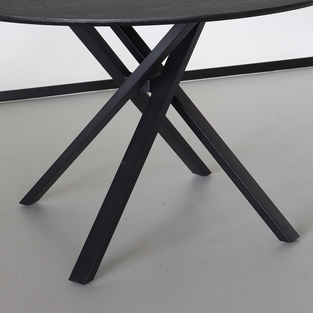 Tweedekans model: Eettafel rond Ronsi Antoinette zwart 130cm ronde tafel