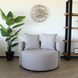 Lizzely Garden & Living Tweedekans model: Fauteuil loveseat teddy grijs draaibare fauteuil Lizzely Garden & Living Tweedekans model: Fauteuil loveseat teddy grijs draaibare fauteuil