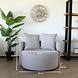 Lizzely Garden & Living Tweedekans model: Fauteuil loveseat teddy grijs draaibare fauteuil Lizzely Garden & Living Tweedekans model: Fauteuil loveseat teddy grijs draaibare fauteuil