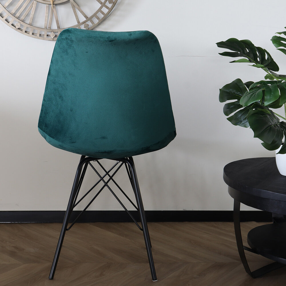 Eetkamerstoel Viga turquoise velvet eetstoel Eetkamerstoel Viga turquoise velvet eetstoel