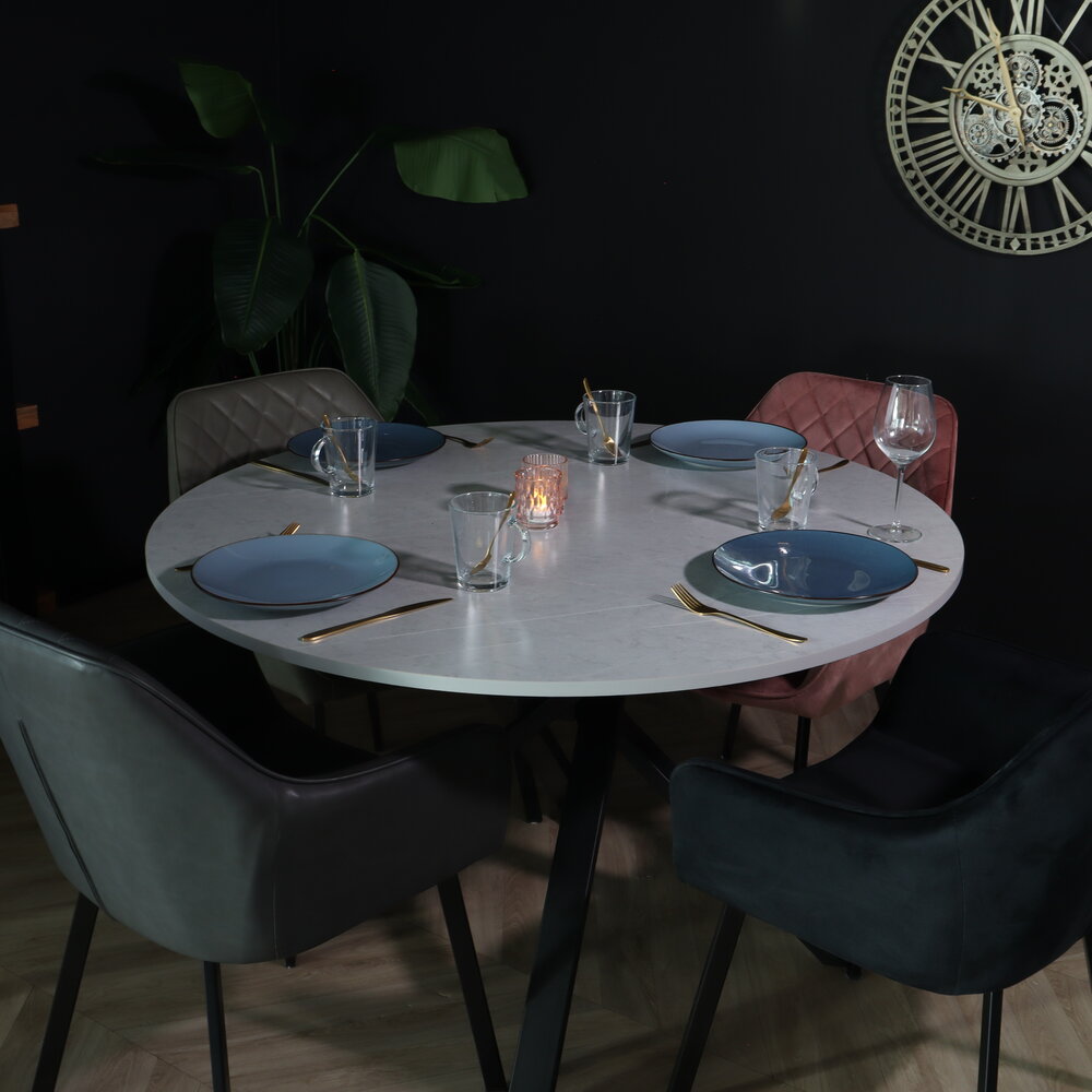 Eettafel rond Ronsi grijs 120cm ronde tafel Eettafel rond Ronsi grijs 120cm ronde tafel