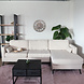 Lizzely Garden & Living Hoekbank design Lizza 270cm bank beige ribstof loungebank zowel links als rechts bankstel Lizzely Garden & Living Hoekbank design Lizza 270cm bank beige ribstof loungebank zowel links als rechts bankstel