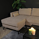 Lizzely Garden & Living Hoekbank design Lizza 270cm bank taupe ribstof loungebank zowel links als rechts bankstel Lizzely Garden & Living Hoekbank design Lizza 270cm bank taupe ribstof loungebank zowel links als rechts bankstel