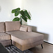 Lizzely Garden & Living Hoekbank design Lizza 270cm bank taupe ribstof loungebank zowel links als rechts bankstel Lizzely Garden & Living Hoekbank design Lizza 270cm bank taupe ribstof loungebank zowel links als rechts bankstel