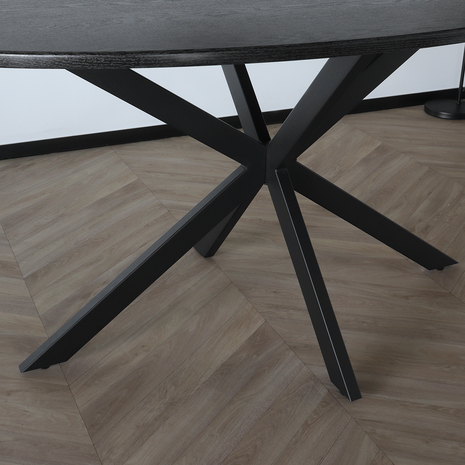 Lizzely Garden & Living Tweedekans model: Eettafel ovaal 160cm Rato zwart ovale tafel Lizzely Garden & Living Tweedekans model: Eettafel ovaal 160cm Rato zwart ovale tafel