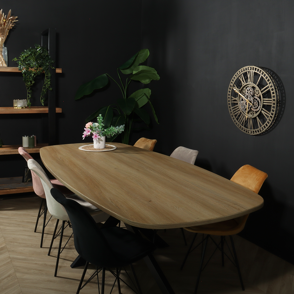 Eettafel Deens ovaal 240x110cm licht bruin Hero ovale eettafel Eettafel Deens ovaal 240x110cm licht bruin Hero ovale eettafel